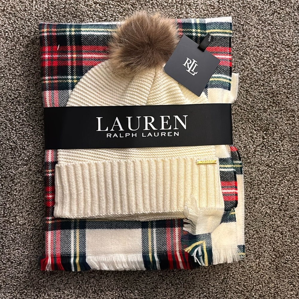 Brand New Ralph Lauren Women’s Hat & Scarf